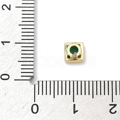 Square Brass Micro Pave Cubic Zirconia Cabochons KK-P345-13G-E07-1