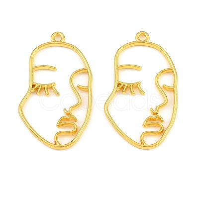 Alloy Open Back Bezel Pendants X-PALLOY-I197-12G-1