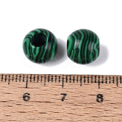 Synthetic Malachite European Beads G-Q607-02I-1