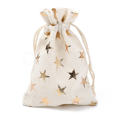 Christmas Theme Cotton Fabric Cloth Bag ABAG-H104-B01-1