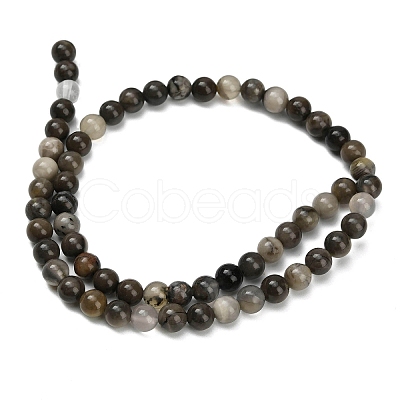 Natural Volcanic Agate Beads Strands X-G-G305-A01-6mm-1