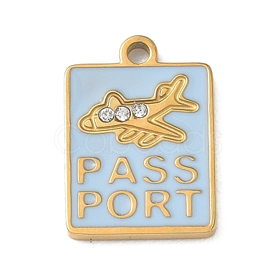 304 Stainless Steel Enamel Pendants X-STAS-I369-08G-02-1