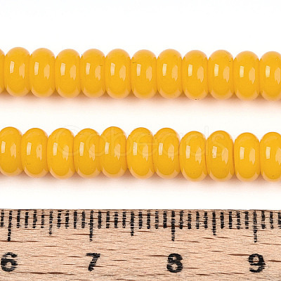 Opaque Solid Color Glass Beads Strands GLAA-ZX008-6mm-18K-1
