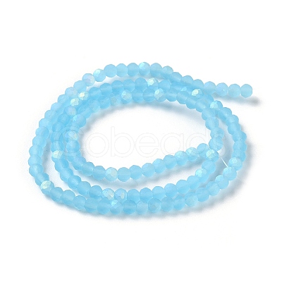 Imitation Jade Glass Beads Strands EGLA-A034-T3mm-MB08-1