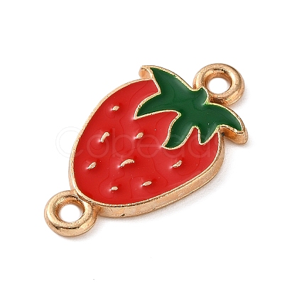 Fruit Theme Alloy Enamel Connector Charms AL-CBA95F4-01KCG-06-1