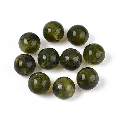 Round Acrylic Imitation Gemstone Beads X-OACR-R029-16mm-02A-1