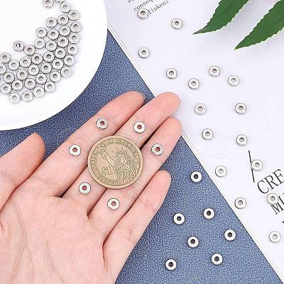 100Pcs 304 Stainless Steel Spacer Beads STAS-UN0057-41-1