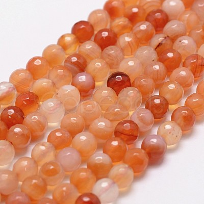 Natural Red Agate Beads Strands X-G-D840-34-8mm-1