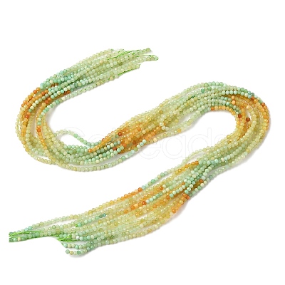 Gradient Color Natural Myanmar Jade Beads Strands G-D306-A04-2.5mm-1