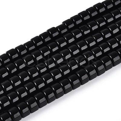 Opaque Solid Color Glass Beads Strands GLAA-N026-2x4mm-11-1