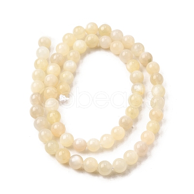 Natural White Moonstone Beads Strands G-P342-02A-6mm-AB-01-1