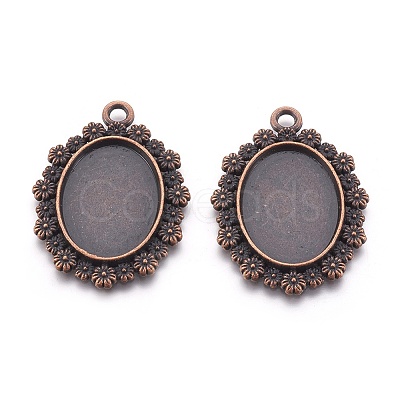 Alloy Pendant Cabochon Settings PALLOY-E460-22R-1