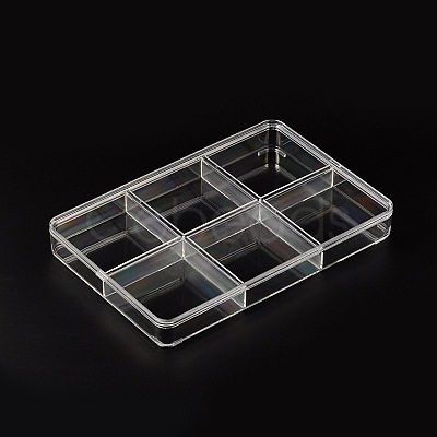 Rectangle Shaped Plastic Jewelry Bead Containers OBOX-O002-03-1