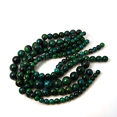 Synthetic Chrysocolla Beads Strands LS-G-L529-B01-10mm-1