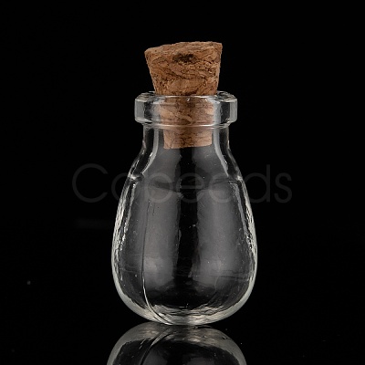 Oval Glass Bottle for Bead Containers X1-AJEW-R045-09-1