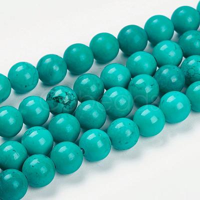 Natural Magnesite Beads Strands G-K205-02-6mm-1