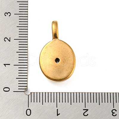 Golden Plated 304 Stainless Steel Rhinestone Pendants STAS-Q253-01G-02-1
