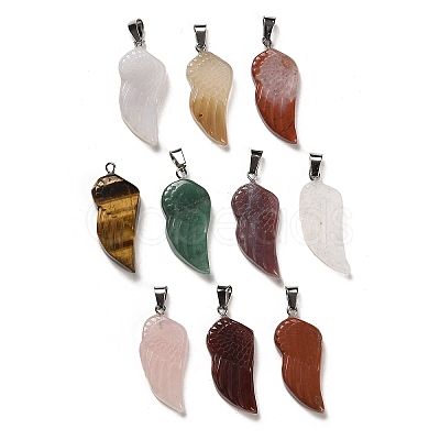 Natural Mixed Gemstone Pendants G-M424-06P-1