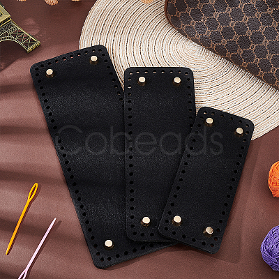 3Pcs 3 Sizes Rectangle Felt Bag Bottom FIND-WH0139-517A-1