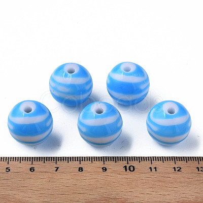 Opaque Striped Acrylic Beads MACR-S373-27B-09-1