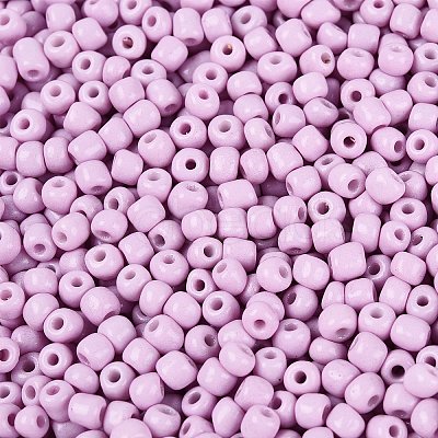 6/0 Baking Paint Glass Round Seed Beads SEED-S036-01C-08-1