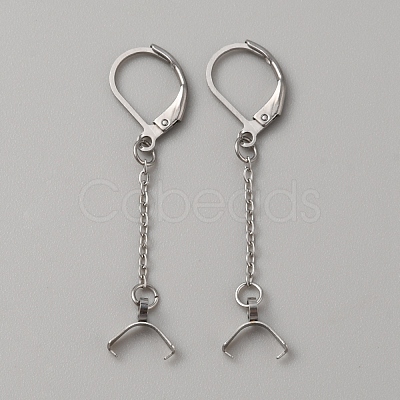 304 Stainless Steel Leverback Earring Hooks STAS-WH0001-13-1