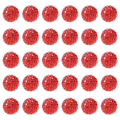 30Pcs Pave Disco Ball Beads RB-TA0001-26A-1