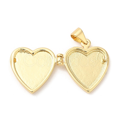 Natural Shell Locket Pendants KK-K332-15G-05-1