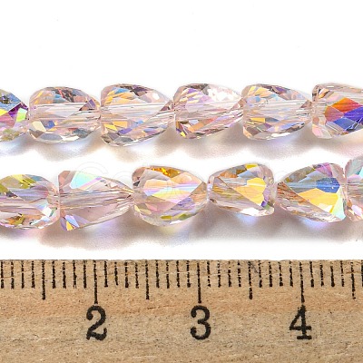 Transparent Electroplate Glass Beads Strands GLAA-G116-03A-AB01-1