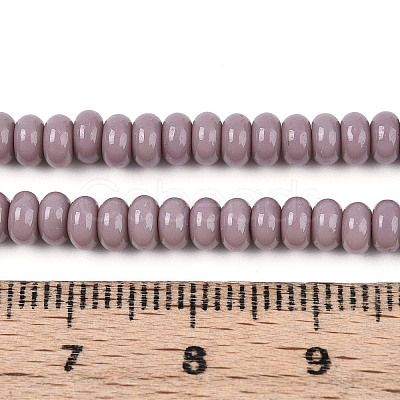 Opaque Solid Color Glass Beads Strands GLAA-ZX008-4mm-18S-1