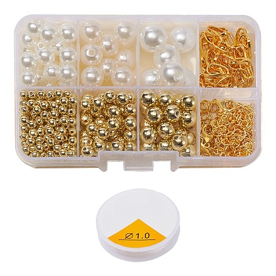 DIY Round Beads Jewelry Set Making Kit DIY-YW0004-45G-1