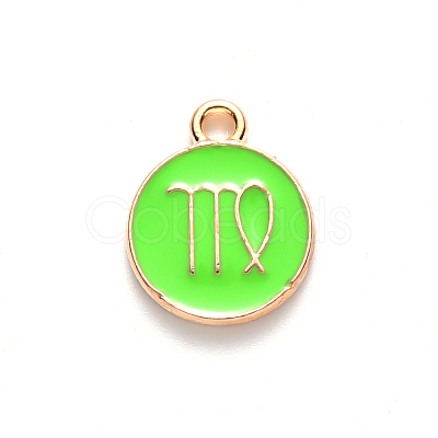 Alloy Enamel Pendants X-ENAM-S124-01A-06B-1