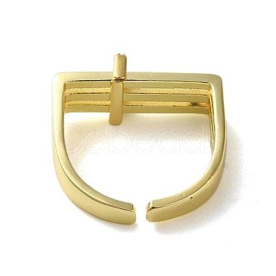 Open Brass with Cubic Zirconia Rings RJEW-B057-06G-1