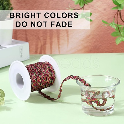 1Pc Sparkle Wavy Polyester Ribbons OCOR-GF0003-01B-1