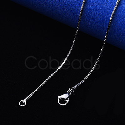 Non-Tarnish 304 Stainless Steel Boston Link Chain Necklace NJEW-S420-005B-P-1