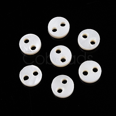 Natural Freshwater Shell Buttons SHEL-N036-04-1