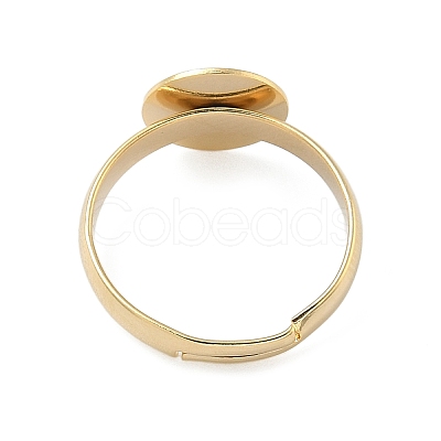 Adjustable Brass Pad Ring Settings KK-K414-10A-G-1
