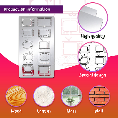 Stainless Steel Cutting Dies Stencils DIY-WH0242-262-1