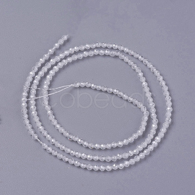 Cubic Zirconia Beads Strands X-G-F596-48I-3mm-1