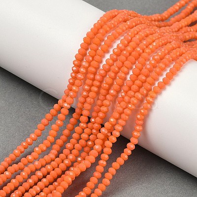 Opaque Solid Color Glass Bead Strands GLAA-F078-A03-1