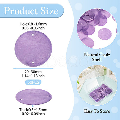 50Pcs Dyed Natural Capiz Shell Connector Charms BSHE-TA0001-20A-1