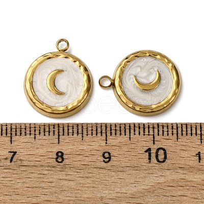 304 Stainless Steel Enamel Pendants STAS-P406-20G-1