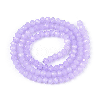 Baking Paint Imitation Jade Glass Bead Strands DGLA-A034-J10mm-A50-1