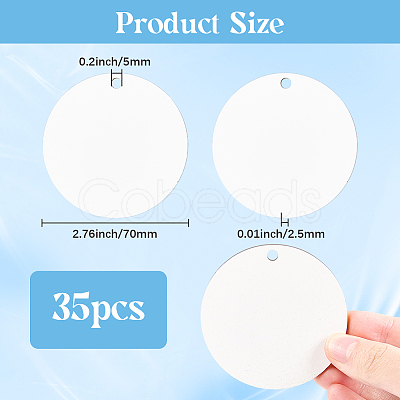 35Pcs MDF(Medium Density Fiberboard) Pendants FIND-SP0003-71-1
