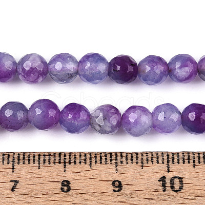Dyed Natural White Jade Beads Strands G-T139-6mm-60-14-1