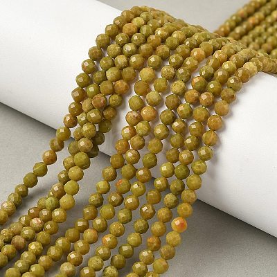 Natural Yellow Green Opal Beads Strands G-D306-A06-4mm-1