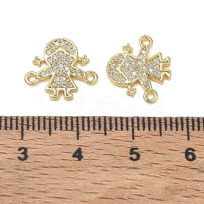 Brass Micro Pave Colorful Cubic Zirconia Connector Charms for Jewelry Making CU-CBAAA59-01G-03-1