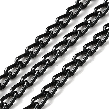 Oxidation Aluminum Faceted Curb Chains CHA-E003-12EB-1