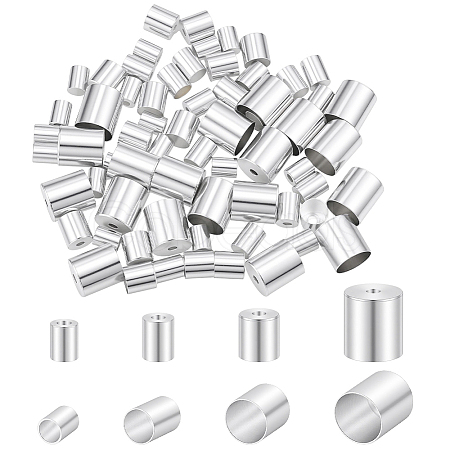 80Pcs 4 Styles Brass Cord Ends KK-BBC0025-66-1
