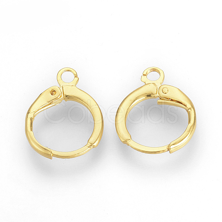Brass Huggie Hoop Earring Findings LS-X-KK-R071-08G-1